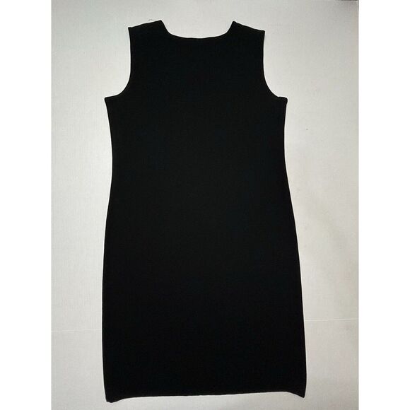 Misook Exclusively Pullover Tank Black Dress Large‎ Knit Sleeveless Sheath EUC - Picture 9 of 10